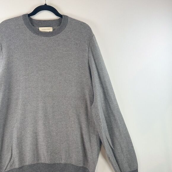 Frederik Anderson Copenhagen Men Sweater Gray Crewneck Pullover Jumper Casual XL - Picture 6 of 9